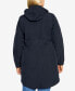 Plus Size Longline Weatherproof Hood Jacket