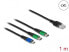 Фото #2 товара Delock 87882 - 1 m - USB A - USB 2.0 - Black - Blue - Green
