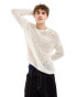 Фото #1 товара COLLUSION open stitch oversized jumper in cream