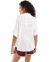 Фото #4 товара Monki oversize boxy blouse in white