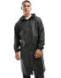 Jack & Jones rubberized raincoat in khaki