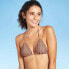 Фото #3 товара Juniors' Crochet Triangle Bikini Top - Xhilaration™ Light Pink size M (4-6)