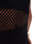 Фото #3 товара ASOS DESIGN fishnet cut out maxi dress with asymmetric back in black