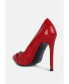 fanfare croc stiletto pump heels
