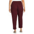 Just My Size Corduroy Pants Women's 3X (22W-24W) Wine High Rise Pull-On Straight