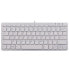 Фото #1 товара R-Go Compact R-Go ergonomic keyboard - QWERTY (US) - wired - white - Mini - Wired - USB - QWERTY - White
