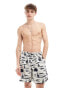 Hunky Trunks sunset boat swim short in off white