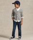 Toddler and Little Boys Cable-Knit Cotton V-Neck Cardigan Sweater Серый, 4T - фото #5