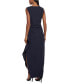 Фото #2 товара Women's Gathered Side-Slit V-Neck Gown