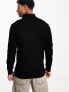 Calvin Klein merino 1/4 zip jumper in black