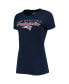 Women's Navy, Red New England Patriots Logo T-shirt and Pants Set