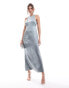 Фото #4 товара 4th & Reckless satin racer neck maxi dress in steel grey