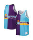 Фото #1 товара Men's Purple, Blue Seattle Sounders FC Sublimated Split Logo Tank Top