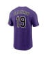 Фото #3 товара Men's Charlie Blackmon Purple Colorado Rockies 2024 MLB World Tour Mexico City Series Name Number T-Shirt