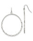 Stainless Steel Polished Hoop Dangle Shepherd Hook Earrings