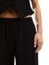 Фото #9 товара Vero Moda Petite plisse wide leg trouser co-ord in black