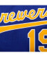 ფოტო #4 პროდუქტის Men's Robin Yount Royal Milwaukee Brewers Cooperstown Mesh Batting Practice Jersey