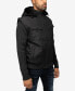 Men's Canvas Flap Pocket Full Zip Sweater Jacket with Sherpa Hood