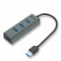 Фото #1 товара USB-разветвитель i-Tec U3HUBMETAL403