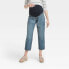 Over Belly Cropped Vintage Straight Maternity Jeans - Isabel Maternity by