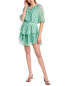 Dnt 3/4-Sleeve Mini Dress Women's Green L - фото #1