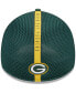 ფოტო #4 პროდუქტის Men's Green Green Bay Packers Stripe 39THIRTY Flex Hat