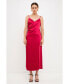 Фото #2 товара Women's Satin Wrap Midi Dress