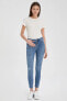 Kadın Mavi Rebeca Skinny Fit Yırtık Detaylı Jean Pantolon T9016AZ21SP