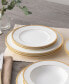 Rochelle Gold Set of 4 Dinner Plates, Service For 4