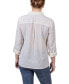 ფოტო #2 პროდუქტის Women's 3/4 Sleeve Windowpane Blouse