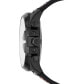 ფოტო #2 პროდუქტის Men's Chronograph Mega Chief Black Silicone Strap Watch 51mm