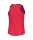 Big Girls Red Texas Rangers Henley Tank Top