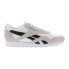 Фото #1 товара Reebok Classic Nylon Mens White Suede Lace Up Lifestyle Sneakers Shoes