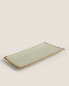 Фото #3 товара Rectangular porcelain serving dish with antique finish rim