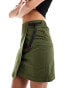 Фото #3 товара Gramicci cotton twill wrap detail cargo mini skirt in khaki