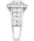 ფოტო #3 პროდუქტის Diamond Double-Halo Engagement Ring (3 ct. t.w.) in 14k White Gold