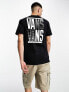 Vans off the wall stacked back print t-shirt in black