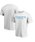 Фото #1 товара Men's White Charlotte FC Wordmark T-shirt