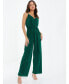 ფოტო #2 პროდუქტის Women's Plisse Palazzo Jumpsuit