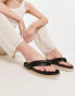 RAID Calvine espadrille toe post sandals in black