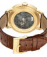 ფოტო #3 პროდუქტის Men's Mulberry Swiss Automatic Brown Leather Watch 42mm