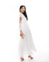 Фото #4 товара Hope & Ivy wrap maxi dress with floral embroidery in white