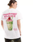 Фото #3 товара ASOS DESIGN oversized t-shirt with strawberry matcha graphic in white