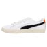 Puma Clyde Base L Lace Up Mens White Sneakers Casual Shoes 39941301 12 - фото #3