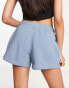 Фото #2 товара Weekday Essence jersey shorts in dusty blue exclusive to ASOS