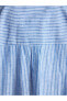 Фото #7 товара LCW Çizgili Uzun Kollu Oversize Keten Karışımlı Kadın Gömlek
