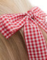 Фото #3 товара Reclaimed Vintage hair bow in red gingham check