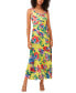 Фото #1 товара Women's Floral Print Square Neck Maxi Dress