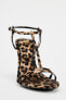 ANIMAL PRINT HIGH-HEEL SANDALS