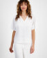 Фото #1 товара Women's V-Neck Dolman-Sleeve Top, Created for Macy's